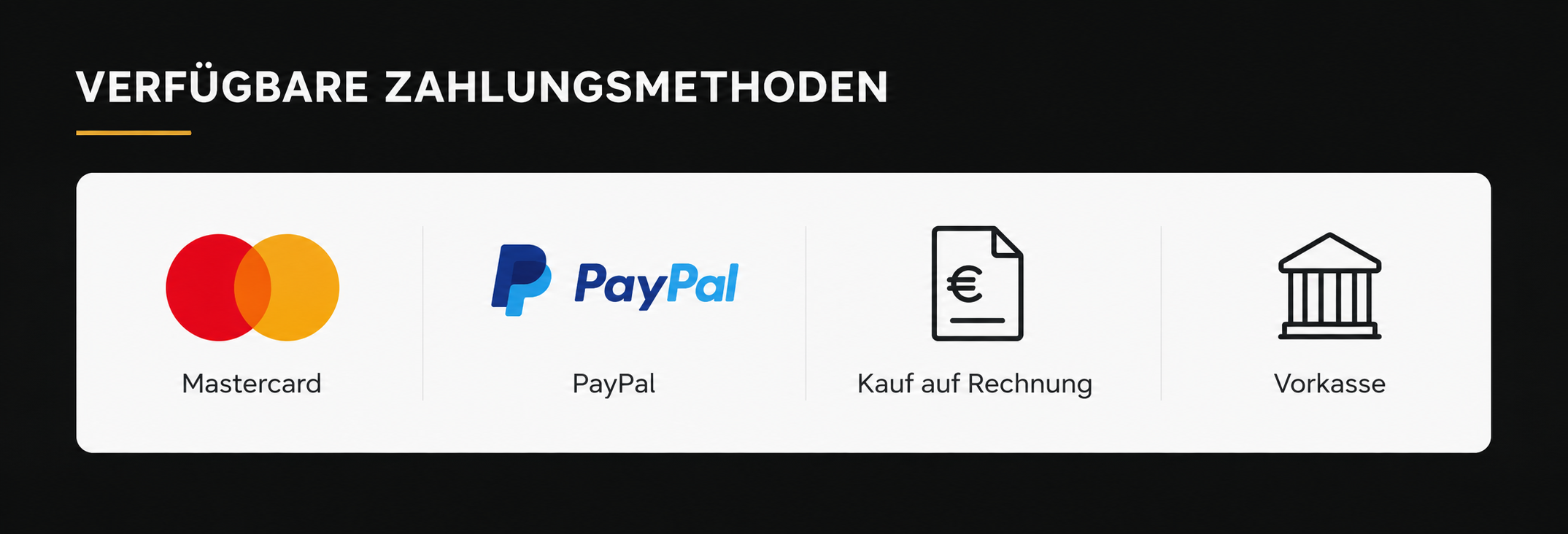 Verfügbare Zahlungsmethoden bei Fahrradshop24.com